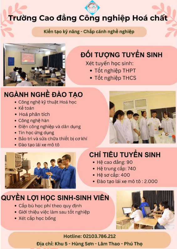 Điểm chuẩn Cao đẳng Công nghiệp Hóa chất 2025 (2024, 2023, ...)