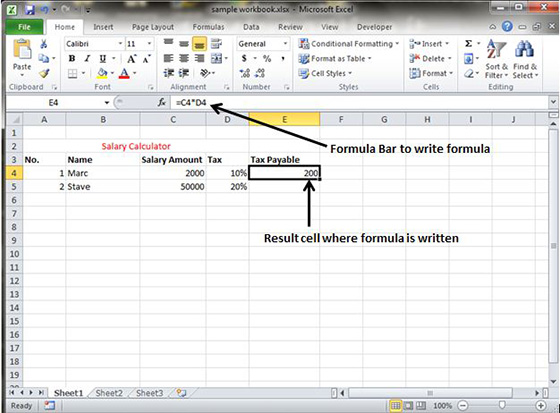 Công thức trong Excel 2010