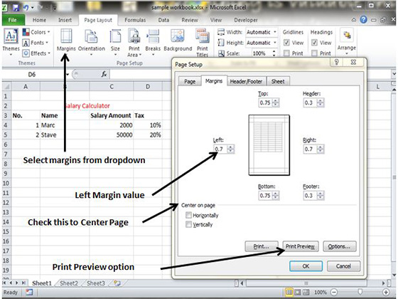 Setting Custom Margins