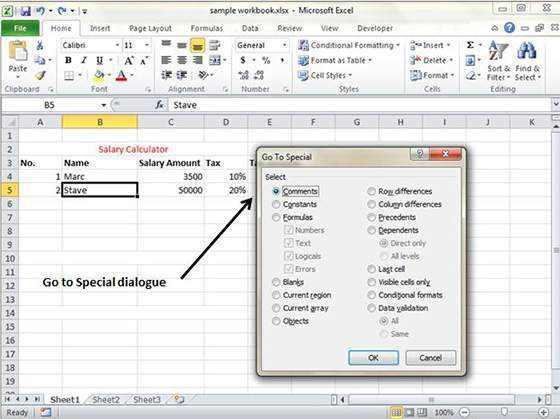 Selecting Current region