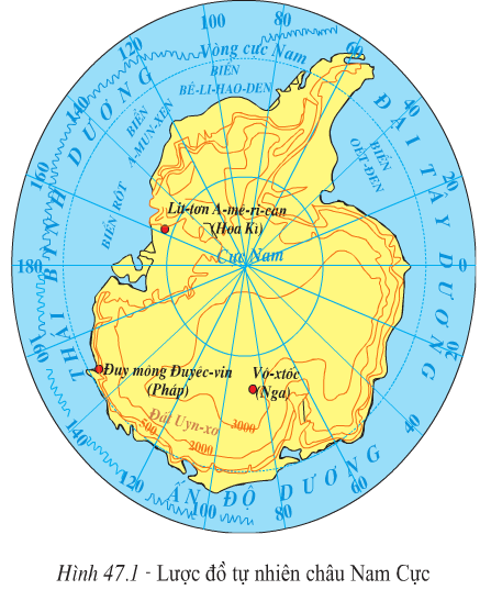 Lý thuyết Địa Lí 7 Bài 47: Châu Nam Cực - châu lục lạnh nhất thế giới hay, chi tiết 