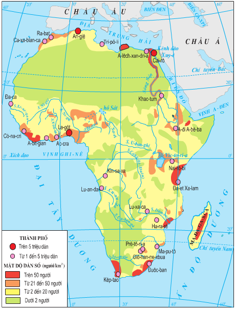Lý thuyết Địa Lí 7 Bài 29: Dân cư xã hội châu Phi hay, chi tiết  