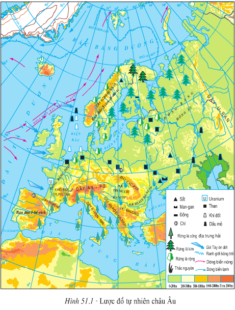 Lý thuyết Địa Lí 7 Bài 51: Thiên nhiên châu Âu hay, chi tiết 