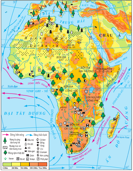 Lý thuyết Địa Lí 7 Bài 26: Thiên nhiên châu Phi hay, chi tiết 