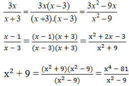 Biến Đổi Mỗi Phân Thức Sau Thành Phân Thức Có Mẫu Thức Là X^2 − 9