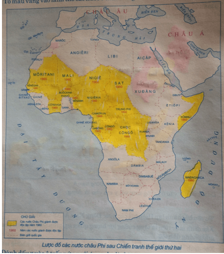 Giải Tập Bản Đồ Lịch Sử 9 - Bài 6: Các Nước Châu Phi