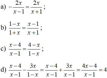 Giải Toán 8 VNEN Bài 6: Phép trừ các phân thức đại số | Giải bài tập Toán 8 VNEN hay nhất