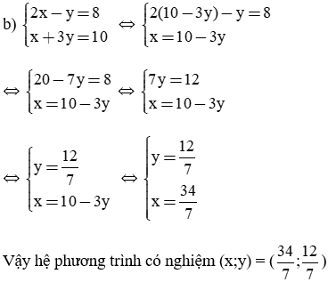 Giải Toán 9 VNEN Bài 2: Hệ hai phương trình bậc nhất hai ẩn | Hay nhất Giải bài tập Toán 9