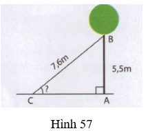 Giải Toán 9 VNEN Bài 7: Ứng dụng thực tế các tỉ số lượng giác của góc nhọn | Hay nhất Giải bài tập Toán 9