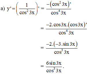 Đạo Hàm của Hàm Số \( \cos^2(x) \) và \( \cos^2(2x) \)