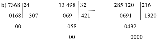Toán lớp 4 trang 163 Ôn tập về các phép tính với số tự nhiên (tiếp theo)