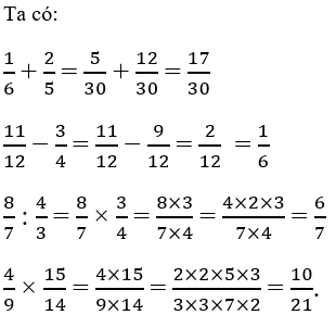 Bài tập Ôn tập về phân số và các phép tính với phân số Toán lớp 4 có lời giải