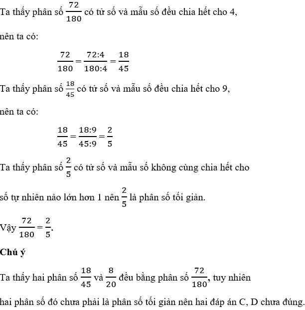 Bài tập Phân số bằng nhau-Rút gọn phân số  Toán lớp 4 có lời giải