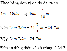 Bài tập Viết các số đo độ dài dưới dạng số thập phân Toán lớp 5 có lời giải