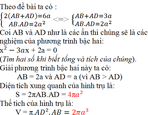 Giải bài 39 trang 129 SGK Toán 9 Tập 2 | Giải toán lớp 9