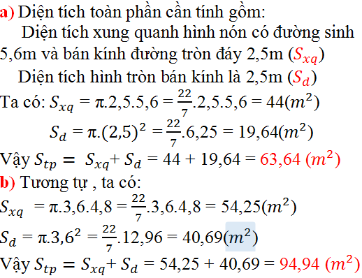 Giải bài 40 trang 129 SGK Toán 9 Tập 2 | Giải toán lớp 9