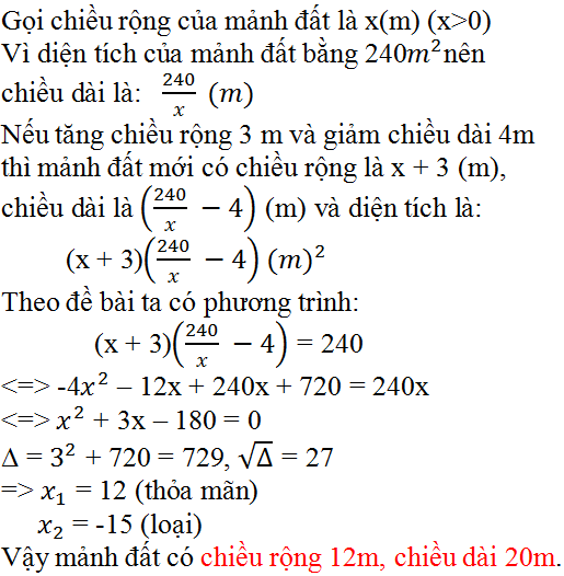 Giải bài 46 trang 59 SGK Toán 9 Tập 2 | Giải toán lớp 9