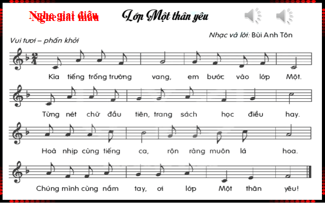 Giáo án điện tử Âm nhạc lớp 1 Kết nối tri thức Hát: Lớp Một thân yêu | PPT Âm nhạc 1