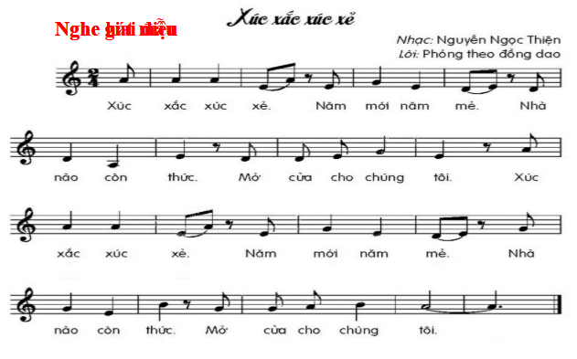 Giáo án điện tử Âm nhạc lớp 1 Kết nối tri thức Hát: Xúc xắc xúc xẻ | PPT Âm nhạc 1