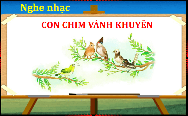 Giáo án điện tử Âm nhạc lớp 1 Kết nối tri thức Nghe nhạc: Bài hát Con chim vành khuyên | PPT Âm nhạc 1