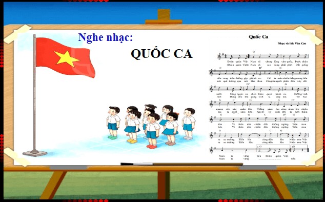 Giáo án điện tử Âm nhạc lớp 1 Kết nối tri thức Nghe nhạc: Bài hát Quốc ca | PPT Âm nhạc 1