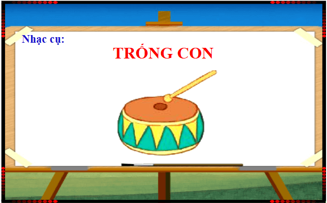 Giáo án điện tử Âm nhạc lớp 1 Kết nối tri thức Nhạc cụ: Trống con trang 14 | PPT Âm nhạc 1