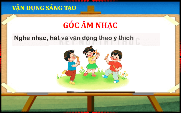 Giáo án điện tử Âm nhạc lớp 1 Kết nối tri thức Vận dụng - Sáng tạo: Góc âm nhạc | PPT Âm nhạc 1