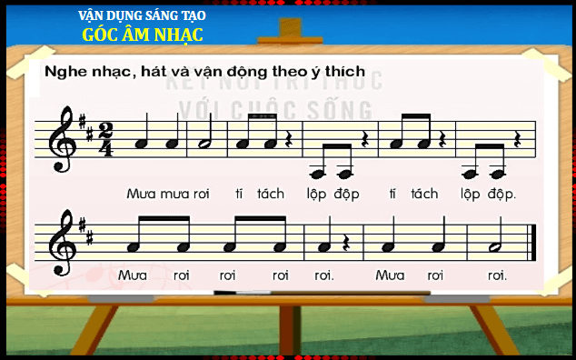 Giáo án điện tử Âm nhạc lớp 1 Kết nối tri thức Vận dụng - Sáng tạo: Góc âm nhạc | PPT Âm nhạc 1