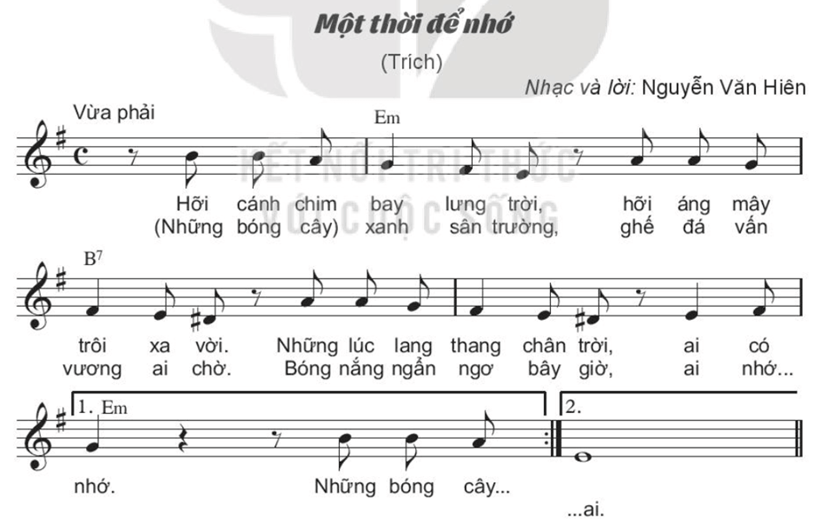 Giáo án Âm nhạc 10 Kết nối tri thức Chủ đề 3: Về miền kí ức
