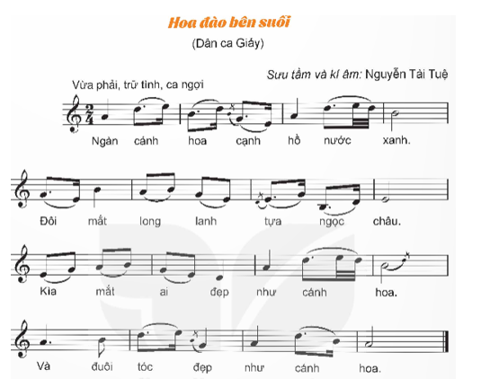 Giáo án Âm nhạc 12 Kết nối tri thức Bài 2: Hát: Hoa đào bên suối