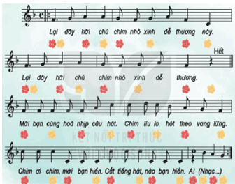 Giáo án Âm nhạc lớp 2 Kết nối tri thức Hát: Chú chim nhỏ dễ thương