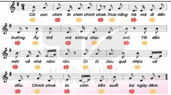 Giáo án Âm nhạc lớp 2 Kết nối tri thức Hát: Con chim chích chòe