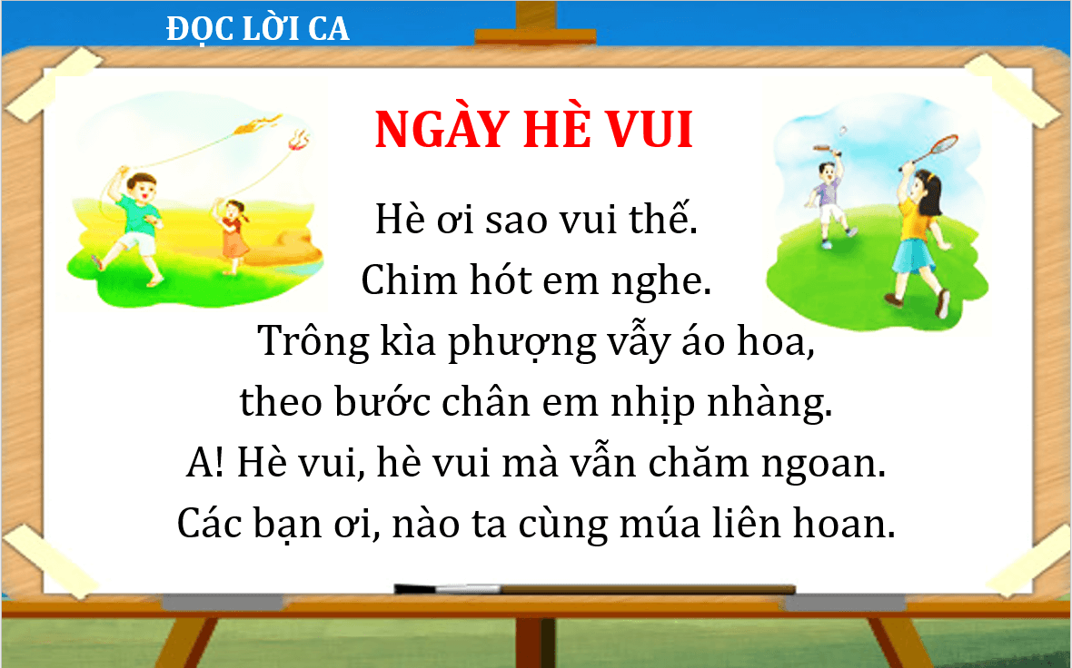Giáo án điện tử Âm nhạc lớp 2 Kết nối tri thức Hát: Ngày hè vui | PPT Âm nhạc 2