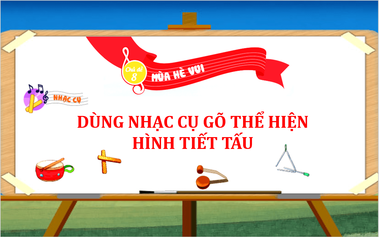Giáo án điện tử Âm nhạc lớp 2 Kết nối tri thức Nhạc cụ: Dùng nhạc cụ gõ thể hiện hình tiết tấu trang 57 | PPT Âm nhạc 2