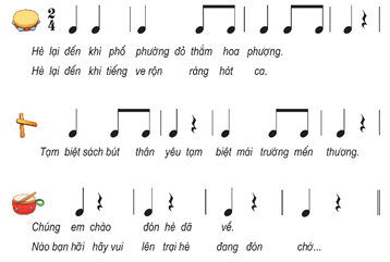 Giáo án Âm nhạc lớp 3 Kết nối tri thức Nhạc cụ: Thể hiện các hình tiết tấu bằng nhạc cụ gõ trang 56