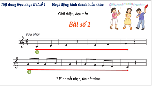 Giáo án điện tử Âm nhạc lớp 3 Kết nối tri thức Đọc nhạc: Bài số 1 | PPT Âm nhạc 3