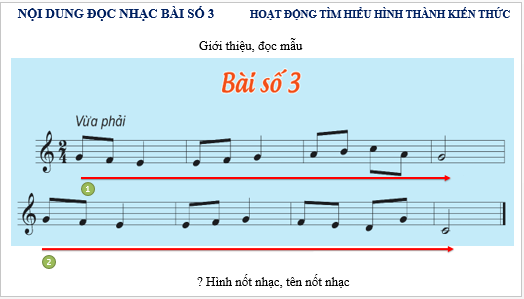Giáo án điện tử Âm nhạc lớp 3 Kết nối tri thức Đọc nhạc: Bài số 3 | PPT Âm nhạc 3