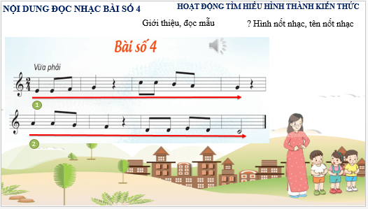 Giáo án điện tử Âm nhạc lớp 3 Kết nối tri thức Đọc nhạc: Bài số 4 | PPT Âm nhạc 3