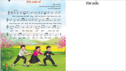 Giáo án điện tử Âm nhạc lớp 3 Kết nối tri thức Hát: Đón xuân về | PPT Âm nhạc 3