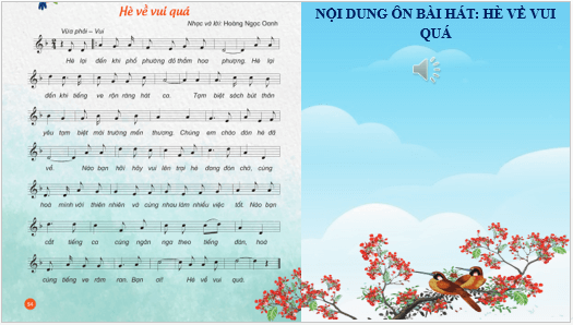 Giáo án điện tử Âm nhạc lớp 3 Kết nối tri thức Hát: Hè về vui quá | PPT Âm nhạc 3