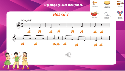 Giáo án điện tử Âm nhạc lớp 3 Kết nối tri thức Thường thức âm nhạc: Dàn trống dân tộc | PPT Âm nhạc 3