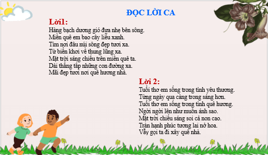 Giáo án điện tử Âm nhạc lớp 4 Kết nối tri thức Hát: Miền quê em | PPT Âm nhạc 4