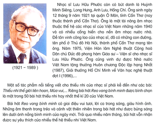 Giáo án Âm nhạc lớp 4 Kết nối tri thức Thường thức âm nhạc: Nhạc sĩ Lưu Hữu Phước và bài hát Reo vang bình minh