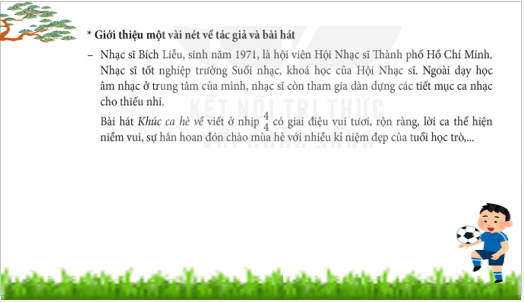 Giáo án điện tử Âm nhạc lớp 5 Kết nối tri thức Hát: Khúc ca hè về | PPT Âm nhạc 5