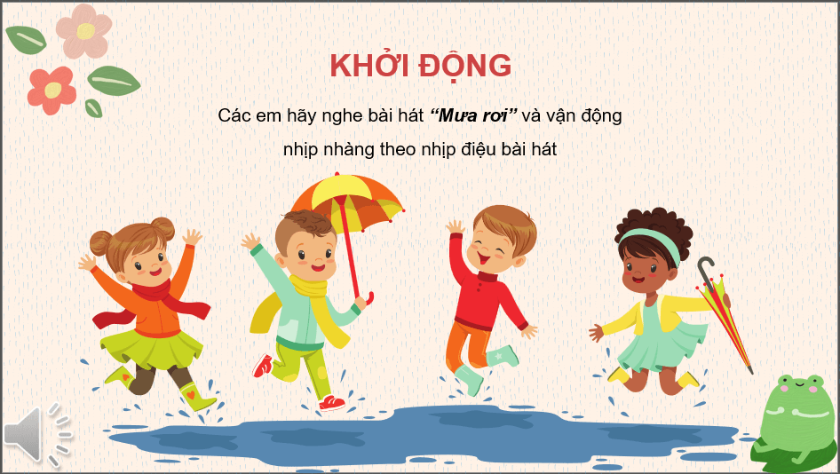 Giáo án điện tử Âm nhạc 6 Kết nối tri thức Hát: Bài hát Mưa rơi | PPT Âm nhạc 6