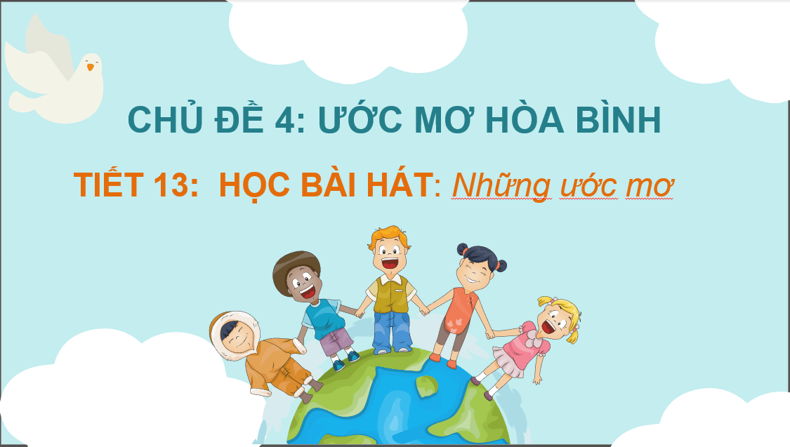 Giáo án điện tử Âm nhạc 6 Kết nối tri thức Hát: Bài hát những ước mơ | PPT Âm nhạc 6