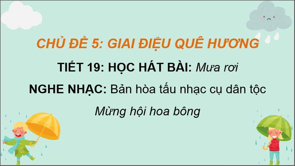 Giáo án điện tử Âm nhạc 6 Kết nối tri thức Nghe nhạc: Bản hòa tấu nhạc cụ dân tộc Mừng hội hoa bông | PPT Âm nhạc 6
