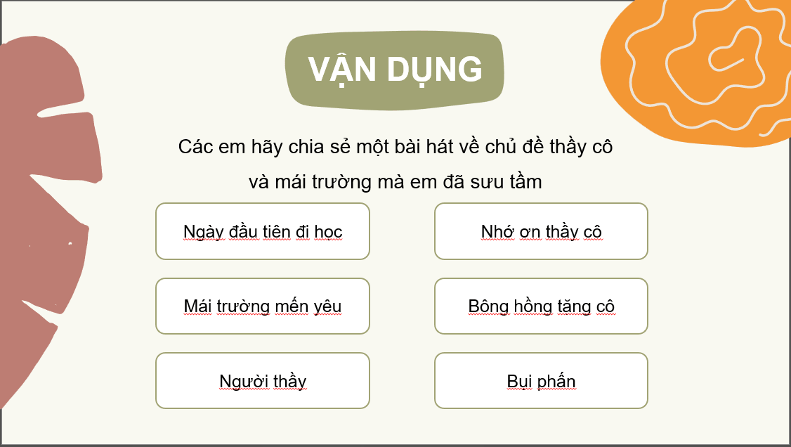 Giáo án điện tử Âm nhạc 6 Kết nối tri thức Vận dụng - Sáng tạo trang 28 | PPT Âm nhạc 6