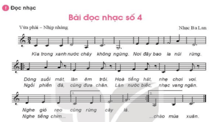 Giáo án Âm nhạc 7 Kết nối tri thức Đọc nhạc: Bài đọc nhạc số 4 