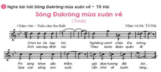 Giáo án Âm nhạc 7 Kết nối tri thức Nghe nhạc: Sông Đakrông mùa xuân về 